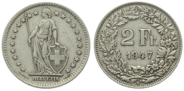 2 Franken 1947 B